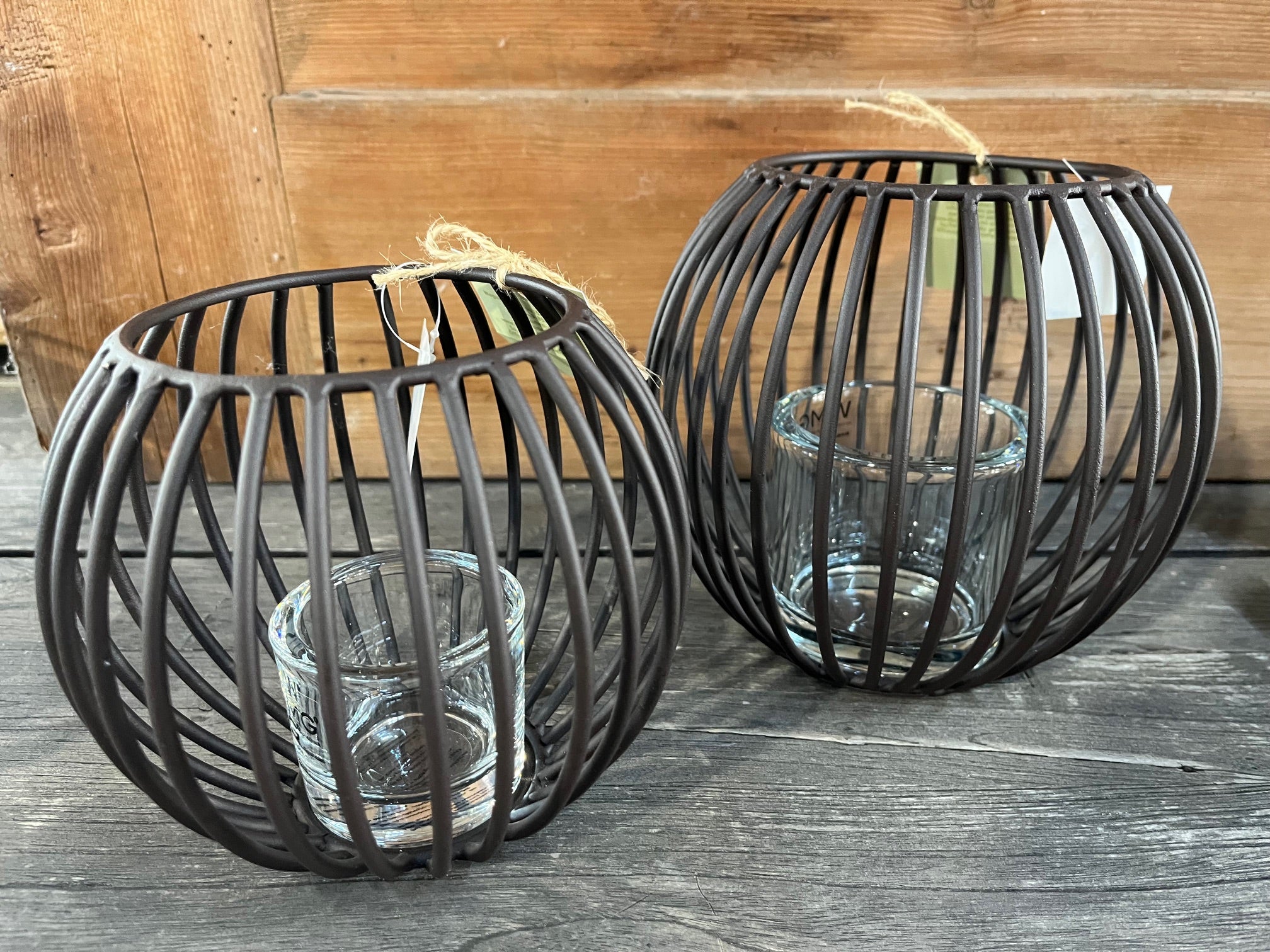 E-Windlicht Pino mit Glas